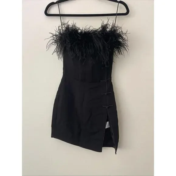 Revolvve Ima Dress SAU LEE black mini  size 00 NWT  $575 msrp - Picture 8 of 8